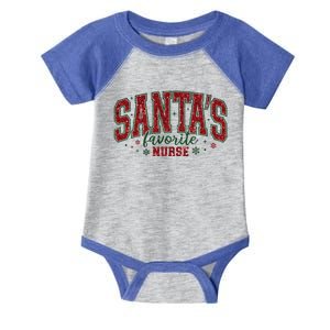 Santa’S Favorite Nurse Christmas Nurse Crew Nursing Costume Gift Infant Baby Jersey Bodysuit