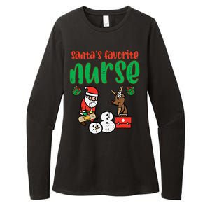 Santas Favorite Nurse Christmas Xmas Nursing Womens CVC Long Sleeve Shirt