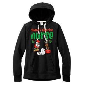 Santas Favorite Nurse Christmas Xmas Nursing Women's Fleece Hoodie