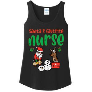 Santas Favorite Nurse Christmas Xmas Nursing Ladies Essential Tank