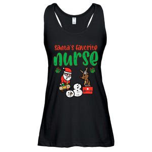 Santas Favorite Nurse Christmas Xmas Nursing Ladies Essential Flowy Tank