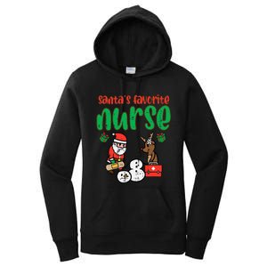 Santas Favorite Nurse Christmas Xmas Nursing Women's Pullover Hoodie