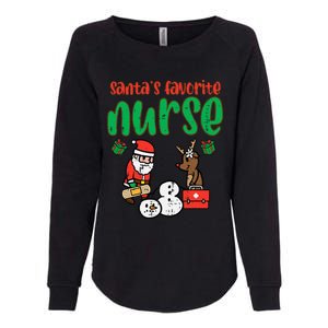 Santas Favorite Nurse Christmas Xmas Nursing Womens California Wash Sweatshirt