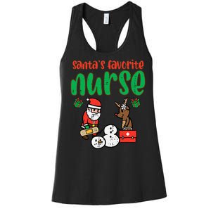 Santas Favorite Nurse Christmas Xmas Nursing Women's Racerback Tank