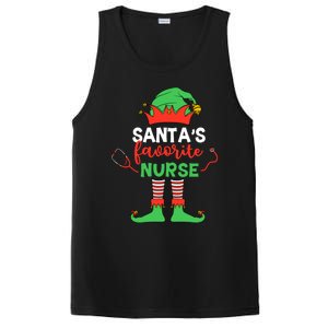 Santas Favorite Nurse Elf Costume Christmas Pajama Holiday Great Gift PosiCharge Competitor Tank