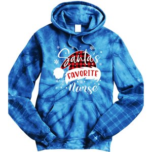 SantaS Favorite Nurse Gift Tie Dye Hoodie