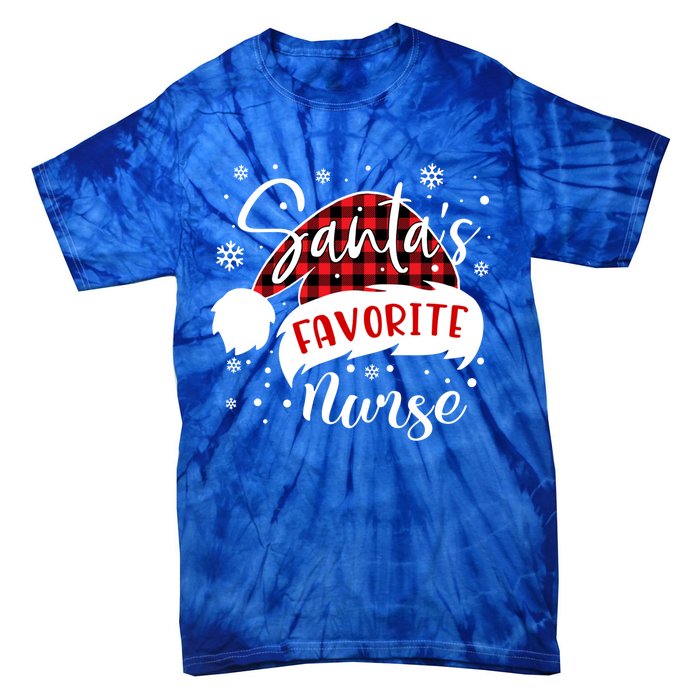 SantaS Favorite Nurse Gift Tie-Dye T-Shirt