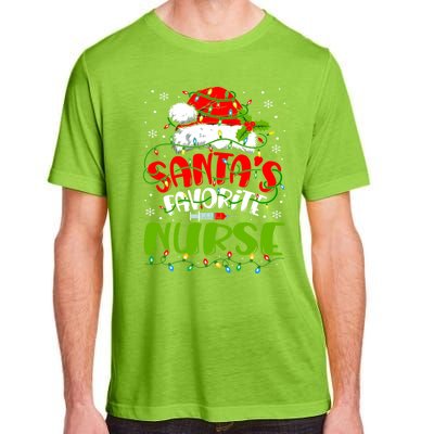 Santa Favorite Nurse Christmas Rn Er Or Nurse Gift Adult ChromaSoft Performance T-Shirt