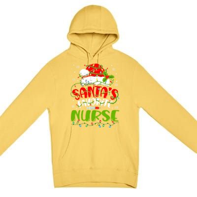 Santa Favorite Nurse Christmas Rn Er Or Nurse Gift Premium Pullover Hoodie