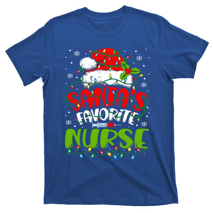 Santa Favorite Nurse Christmas Rn Er Or Nurse Gift T-Shirt