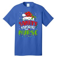 Santa Favorite Nurse Christmas Rn Er Or Nurse Gift Tall T-Shirt