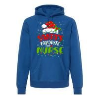 Santa Favorite Nurse Christmas Rn Er Or Nurse Gift Premium Hoodie