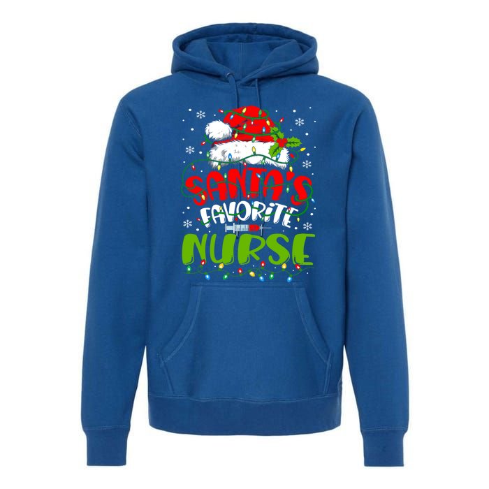 Santa Favorite Nurse Christmas Rn Er Or Nurse Gift Premium Hoodie