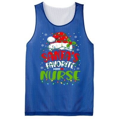 Santa Favorite Nurse Christmas Rn Er Or Nurse Gift Mesh Reversible Basketball Jersey Tank