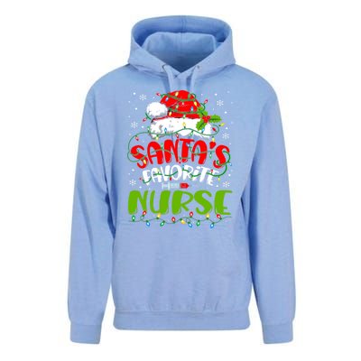 Santa Favorite Nurse Christmas Rn Er Or Nurse Gift Unisex Surf Hoodie