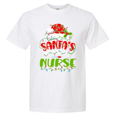 Santa Favorite Nurse Christmas Rn Er Or Nurse Gift Garment-Dyed Heavyweight T-Shirt