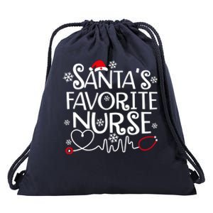 SantaS Favorite Nurse Meaningful Gift Drawstring Bag