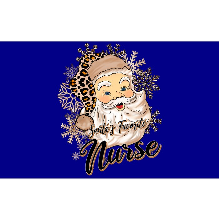 Santas Favorite Nurse Leopard Hat Funny Santa Christmas Gift Bumper Sticker