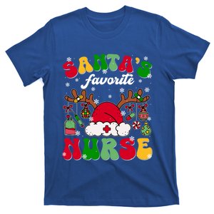 Santa Favorite Nurse Christmas Xmas Reindeer Rn Cna Icu Great Gift T-Shirt