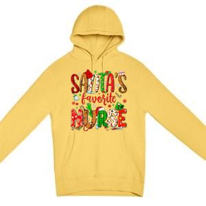 SantaS Favorite Nurse Funny Gift Cute Merry Xmas Party Funny Gift Premium Pullover Hoodie