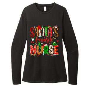 SantaS Favorite Nurse Funny Gift Cute Merry Xmas Party Funny Gift Womens CVC Long Sleeve Shirt