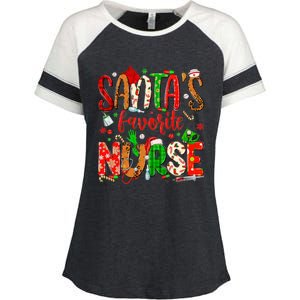 SantaS Favorite Nurse Funny Gift Cute Merry Xmas Party Funny Gift Enza Ladies Jersey Colorblock Tee