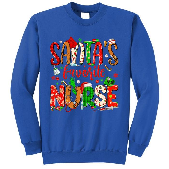 SantaS Favorite Nurse Funny Gift Cute Merry Xmas Party Funny Gift Sweatshirt