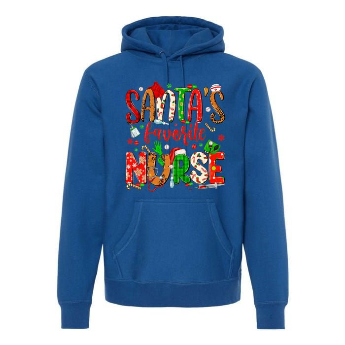 SantaS Favorite Nurse Funny Gift Cute Merry Xmas Party Funny Gift Premium Hoodie