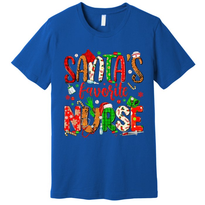 SantaS Favorite Nurse Funny Gift Cute Merry Xmas Party Funny Gift Premium T-Shirt