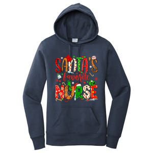 SantaS Favorite Nurse Funny Gift Cute Merry Xmas Party Funny Gift Women's Pullover Hoodie