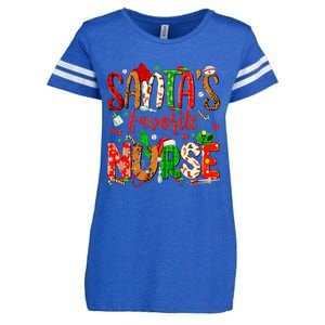 SantaS Favorite Nurse Funny Gift Cute Merry Xmas Party Funny Gift Enza Ladies Jersey Football T-Shirt