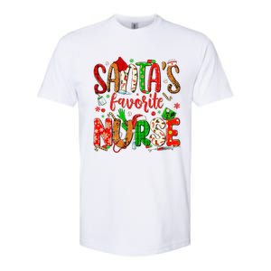 SantaS Favorite Nurse Funny Gift Cute Merry Xmas Party Funny Gift Softstyle CVC T-Shirt