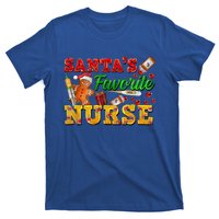 SantaS Favorite Nurse With Gingerbread Christmas Cool Gift T-Shirt