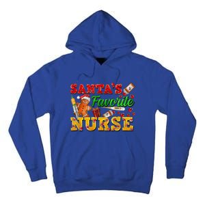 SantaS Favorite Nurse With Gingerbread Christmas Cool Gift Tall Hoodie