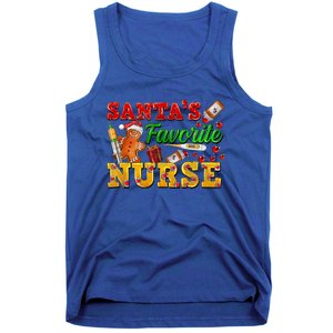 SantaS Favorite Nurse With Gingerbread Christmas Cool Gift Tank Top