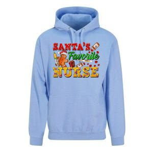 SantaS Favorite Nurse With Gingerbread Christmas Cool Gift Unisex Surf Hoodie