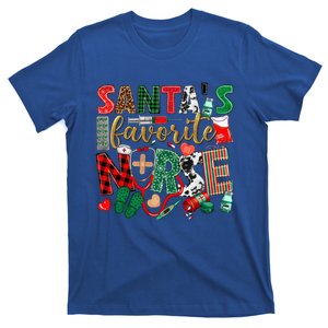 SantaS Favorite Nurse With Stethoscope Christmas Funny Gift Great Gift T-Shirt