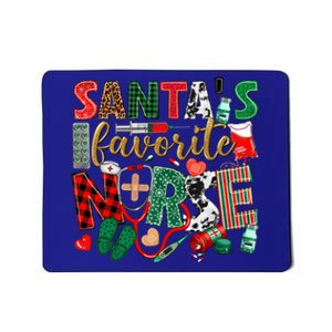 SantaS Favorite Nurse With Stethoscope Christmas Funny Gift Great Gift Mousepad