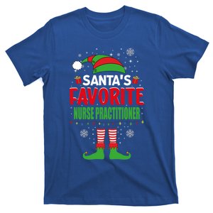 Santas Favorite Nurse Practitioner Elf Christmas Gift T-Shirt