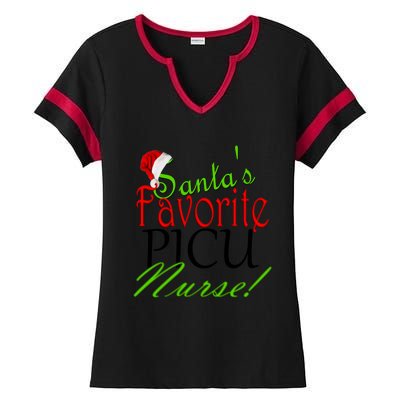 Santas Favorite Nurse Gift Ladies Halftime Notch Neck Tee