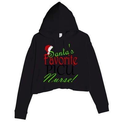 Santas Favorite Nurse Gift Crop Fleece Hoodie