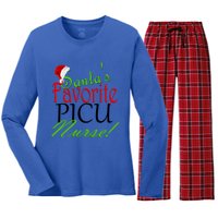 Santas Favorite Nurse Gift Women's Long Sleeve Flannel Pajama Set 