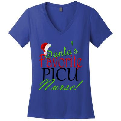 Santas Favorite Nurse Gift Women's V-Neck T-Shirt