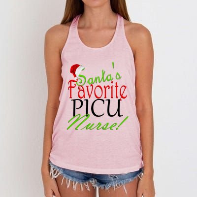 Santas Favorite Nurse Gift Women's Knotted Racerback Tank