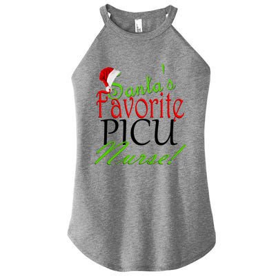 Santas Favorite Nurse Gift Women's Perfect Tri Rocker Tank