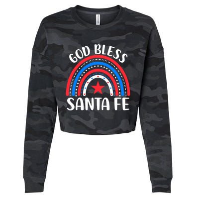 Santa Fe New Mexico Funny Gift I Love Santa Fe Usa Gift Cropped Pullover Crew