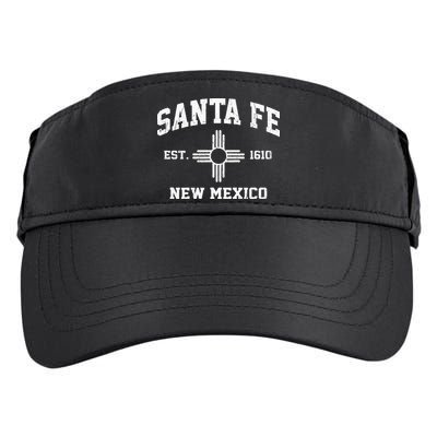Santa Fe New Mexico NM Vintage State Athletic Style Adult Drive Performance Visor