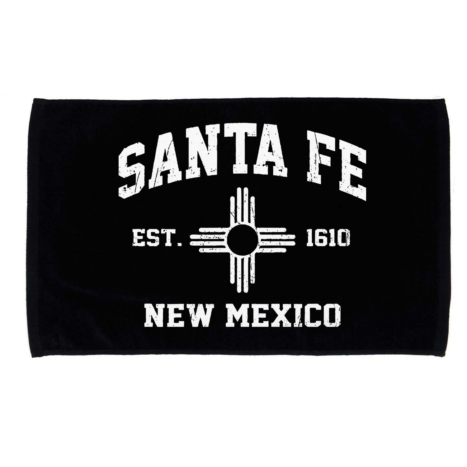 Santa Fe New Mexico NM Vintage State Athletic Style Microfiber Hand Towel