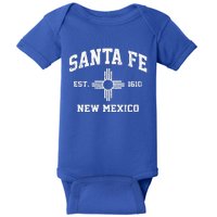 Santa Fe New Mexico NM Vintage State Athletic Style Baby Bodysuit