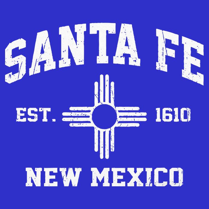 Santa Fe New Mexico NM Vintage State Athletic Style Womens T-Shirt